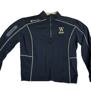 Columbia Golf 1/4 Zip Pull Over Long Sleeve Shotgun Men SZ XL Wofford